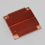 150*190mm Skiving Fin Copper Cuprum Heatsink , 50g Cold Forging Heatsink