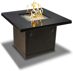 China 28 Inch SUS Square Propane Fire Table External Metal Switch wholesale