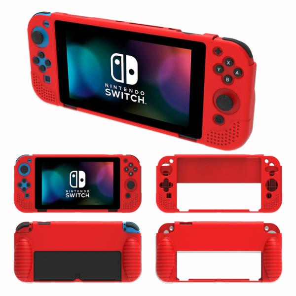 HOXC Popular Silicone Shell Case for OLED Switch, OME Nintendo Factory OLED Switch Nintendo Cover Devices with Big Kickstand Cutout