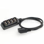 D-tap Male to 4 Port D-tap Female Hub Splitter Power Cable for Anton Bauer V