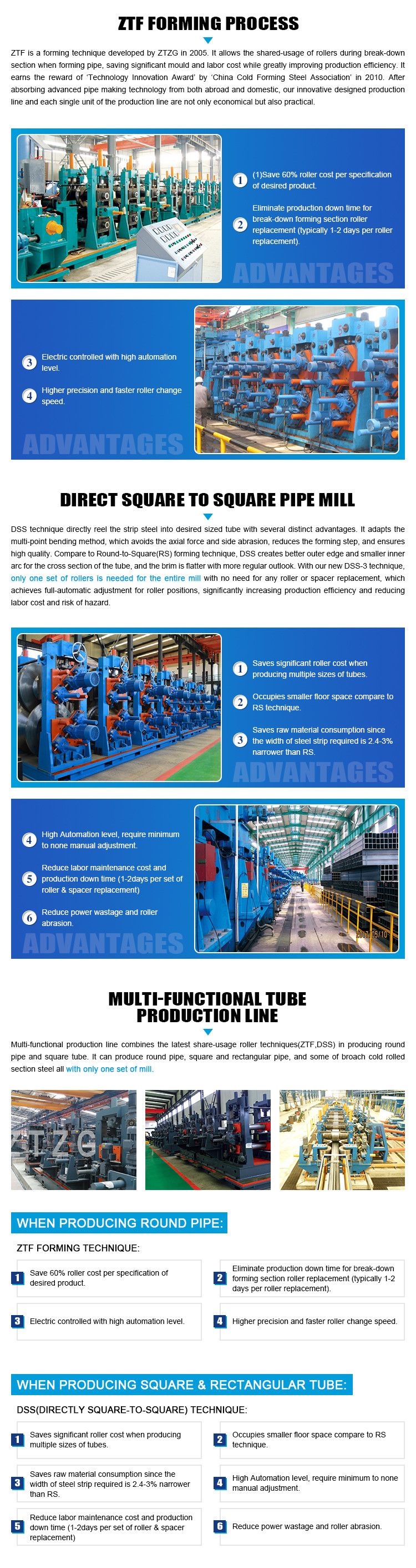ERW32 Low Carbon Steel Tube Mill 420V 440V Round Tube Mill Low wastage