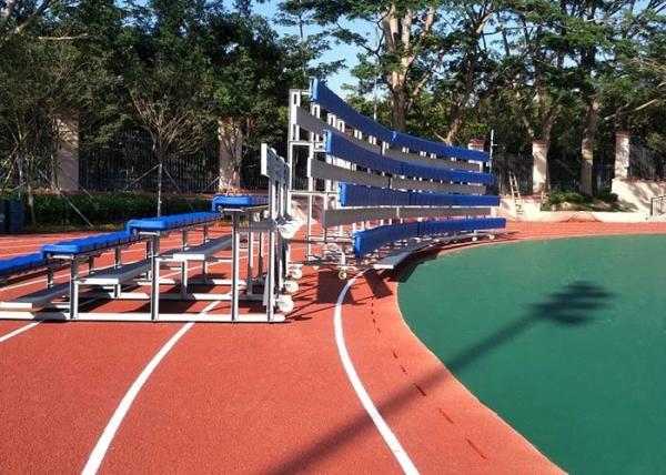 Moveable Aluminum Grandstands Sports Metal Structure Bleachers Single / Double