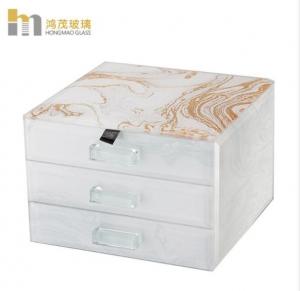China Anti Scratch Jewelry Organizer Box / Glass Jewelry Box For Necklaces on sale