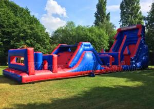 China Inflatable Boot Camp Obstacle Courses Blue & Red Customized Commercial Activities Game wholesale