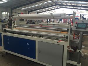 China Semi Automatic Toilet Paper Rewinding Embossing And Perforating Machine 1200mm - 2200mm wholesale