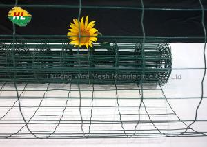 China Green Vinyl Coated Welded Wire Mesh Rolls 50.8x101.6mm Opening wholesale