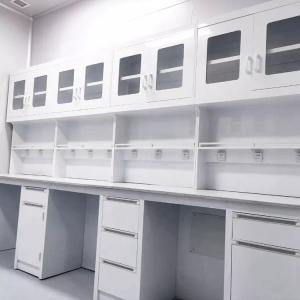 China School Lab Work Bench Steel Wood Bench Work Laboratory With Storage Cabinet on sale
