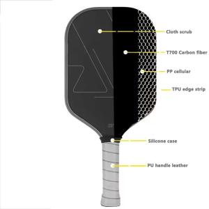 China USAPA Approved Polypropylene Honeycomb Core Pickleball Paddle 16mm wholesale