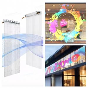 China Outdoor Glass Window LED Mesh Screen Film Type Self Adhesive P6.5mm wholesale