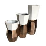 Stainless steel luxury gold flower box planter