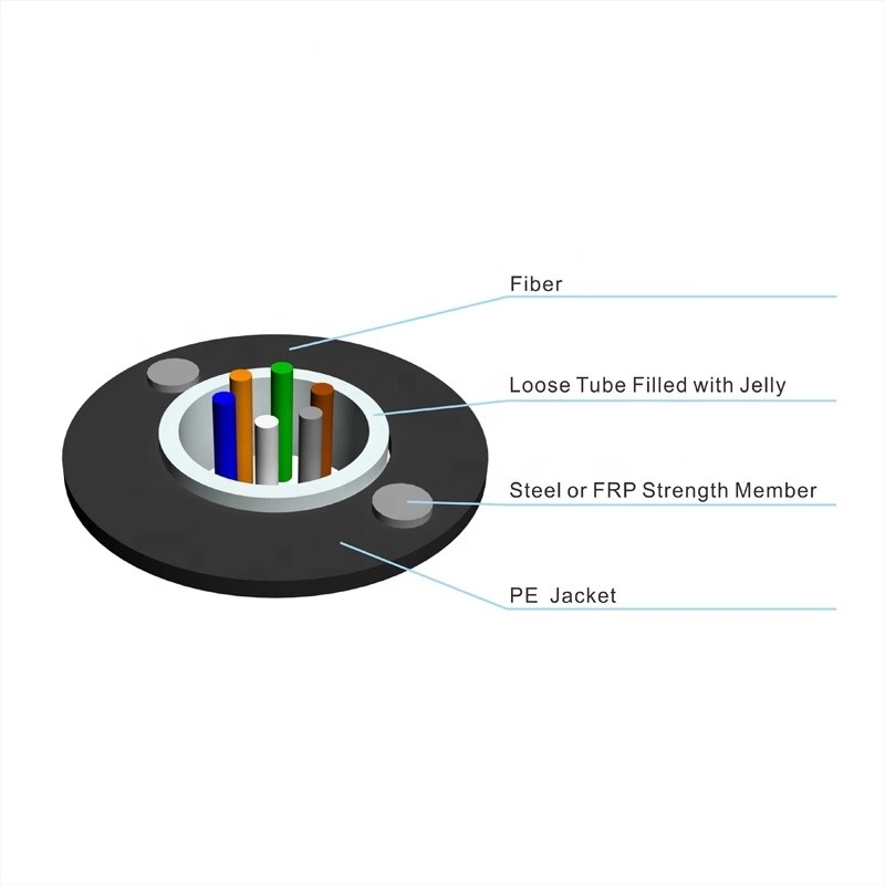 24 Core G652D Single Mode Unitube Fiber Optic Cable