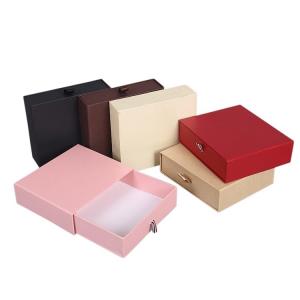 China Luxury 1.5mm 3.5mm Custom Drawer Box Packaging Sliding Drawer Rigid Paper Box For Jewelry wholesale