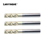 Hrc63 CNC Solid Carbide End Mills R1.0 10mm 12mm 4 Flute Corner Radius Cutting