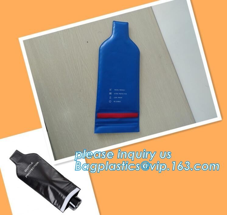 Reusable Wine Bottle Protector for Double Layer Bubble Wine Bottle Protector, Bottle Transport Bag,Leak Proof Travel Bag