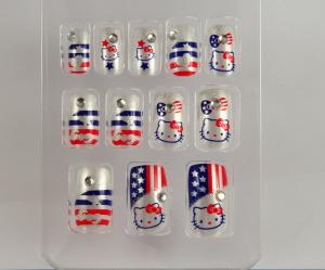 China White DIY Fingers Fake Nails / Full Cover Fake Nails for wedding wholesale