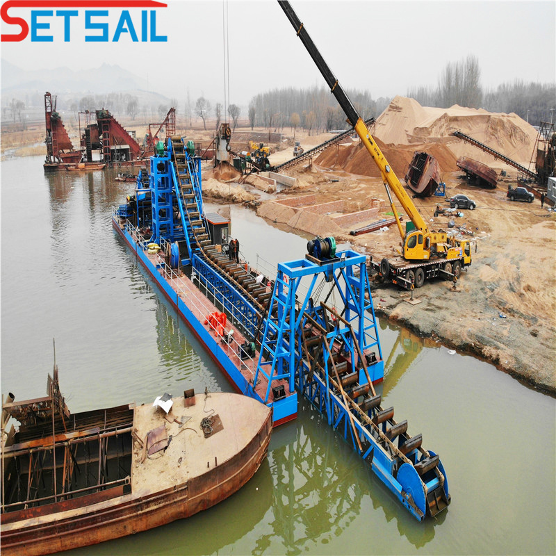 Chain Bucket River Sand Gold Mining Ship for River Diamond