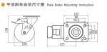 EDL‌ Medium Duty 4inch Caster TPA Plate by Rigid , Swivel and Brake Type 250kg
