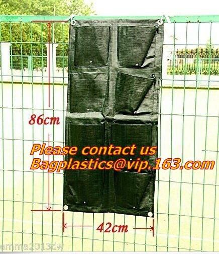 waterproof 10 pockets non-woven fabric wall hanging flower bag, Felt Material