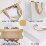 Custom Order Accepted Luxury Gift Shopping Paper Bag With Your Own Logo On Ivory