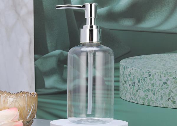 Empty Shampoo Bottle with Stainless Steel Pumps plastic Bottles for Essential