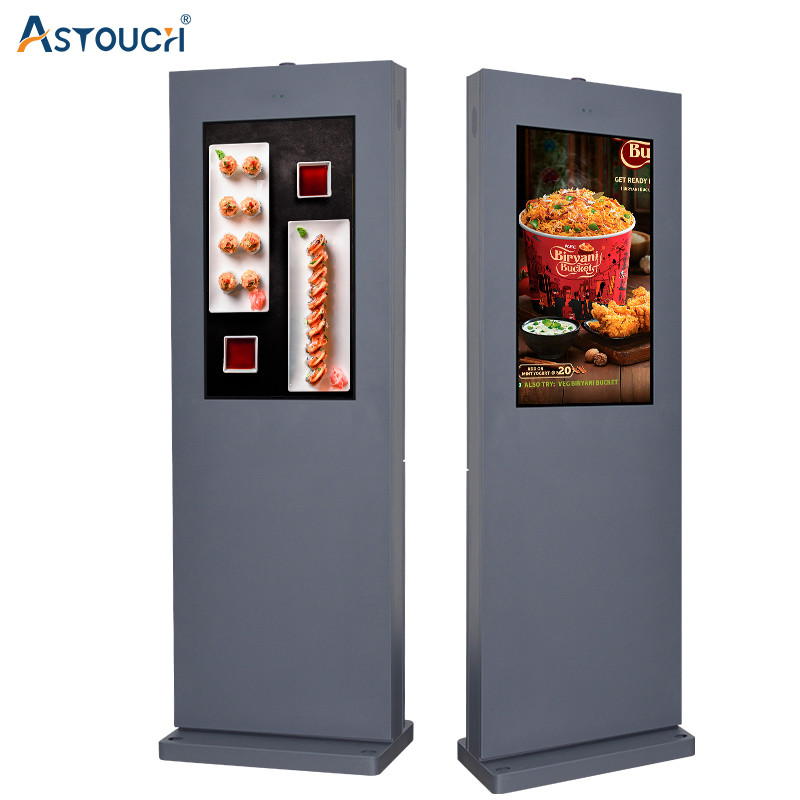 55 Inch Digital Signage Outdoor Totem Floor Standing LCD
