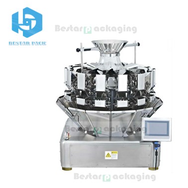 Hardware packing machine Bestar VFFS machine with 10 heads weigher BSTV-450AZ