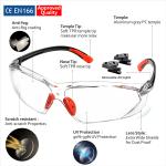 Orange Welding Machine Glass Anti UV ANSI Z87 Scratch Proof Safety Glasses