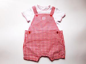 China Adjustable Straps Baby Boy Two Piece Outfits Snaps Side Neck wholesale