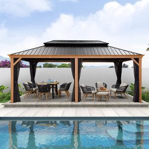 China Motorized Louvered Pergola Hardtop Gazebo Aluminum Louvered Pergola wholesale