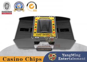 China Black Plastic Poker Shuffler With 4 AA Batteries For Single Use Dezhou Club VIP Room Card Shuffler on sale