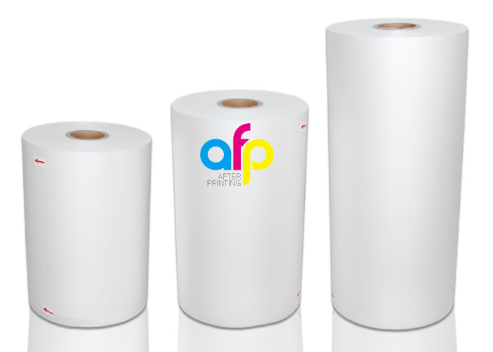 Customized Size Glossy / Matt Lamination Roll , Plastic Clear Laminate Roll