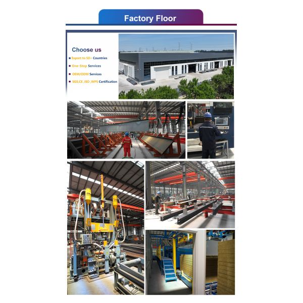 Prefab Multi-level Steel Frame Building Custom Size for Office & Workshop Integration