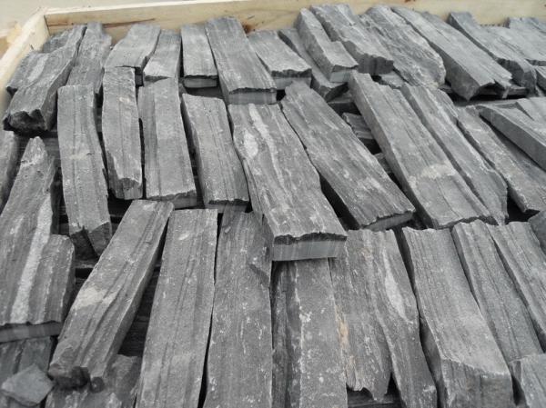 Quality Natural Fieldstone Slate Stone Veneer Black Slate Stone Veneer for Wall Cladding for sale