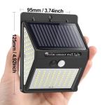 3.7V 800mAh Outdoor Solar Pir Wall Lights / 17% Efficiency 144 Led Solar Light