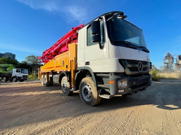 Red Putzmeister 46 Meter Concrete Pump with Mercedes Benz Chassis Total Weight