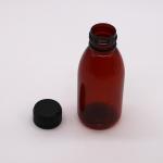 120mL Amber Oval Prescription Bottle Child Safety Cap PET Material for Maple