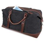 Large Grey Canvas Mens Luggage Duffel Bags For Outdoor 21.5" L X 9.5" D X 12" H