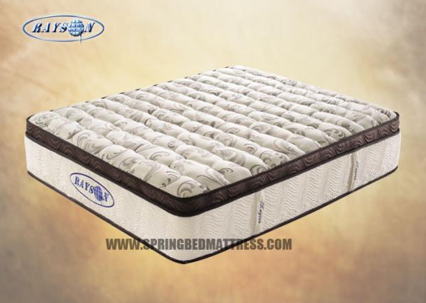 Orthopedic Euro Top Natural Latex Pocket Spring Mattress , Queen Size Pillow Top