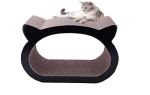 China Comfortable Cardboard Cat Lounger Cozy Sleeping Space Cat Head Shaped SGS wholesale