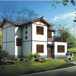 Holiday House Prefabricated Kit Homes Villa Long life time steel structure Light
