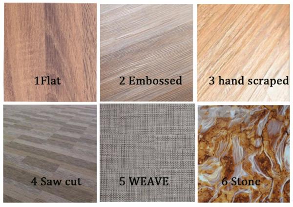 PVC Vinyl Material and Simple Color Surface Treatment pvc wood flooring
