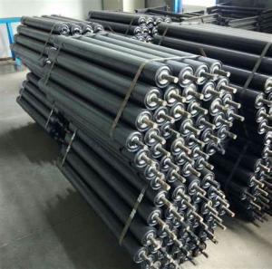 China Carrying Roller Idler Frame Rubber Impacting Rollers Conveyor Spare Parts wholesale