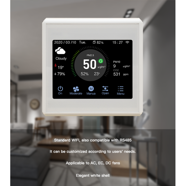 IoT Smart Air Quality Controller with WiFi Remote Fresh Air System Management