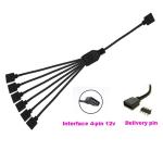 Motherboard RGB Interface Hub Extension Cable 4pin 12V ARGB Fan Cable
