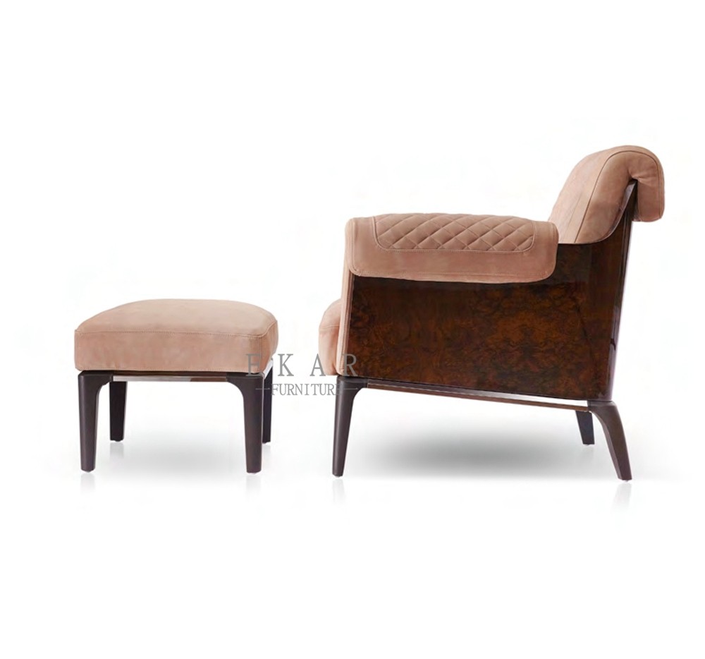 Modern Leather Relaxing Italian Design Armchair Upholstered Chair W006SF11A