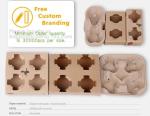 Manufacturer Disposable Take Away Free Samples 4 Paper Cup Holder Tray Carrier
