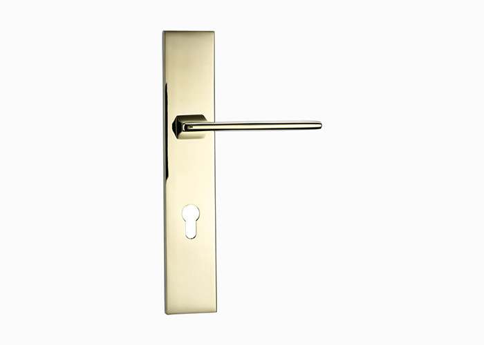 OEM Brass Lever Door Handles Light Luxury Interior Door Lock 134mm 63mm