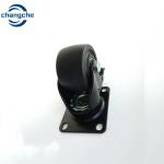 Heavy Duty Plate Casters 2/3 Inch Swivel Industrial Rubber Wheels for Cart