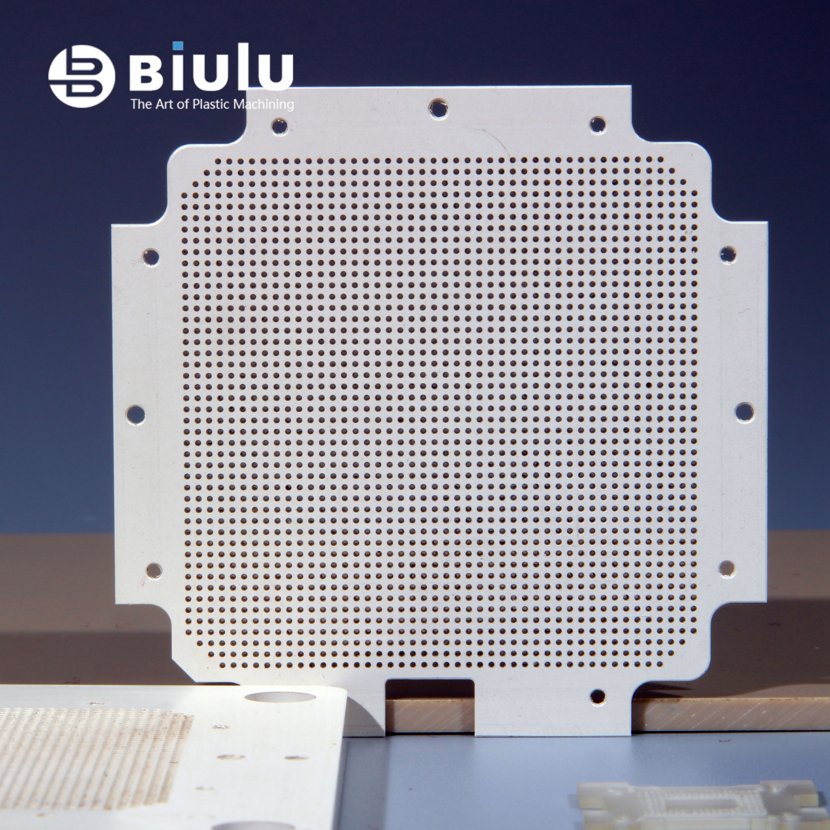 Peek Machining BGA Test Socket Part Aperture 0.05mm Tolerance + / - 0.008