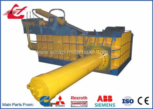 Metal Recycling Scrap Baler Machine 250Ton Side Push Out Bailing Press PLC